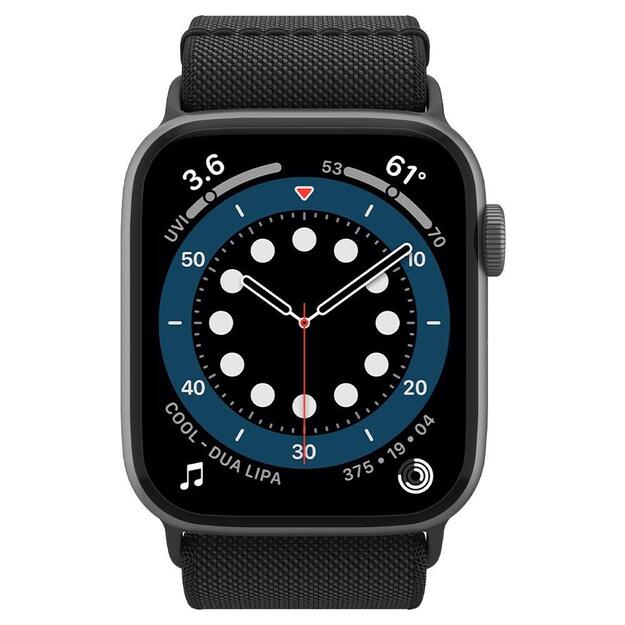 Spigen Fit Lite Strap for Apple Watch 4/5/6/7/8/9/SE/Ultra (42/44/45/49 mm) - Black 14