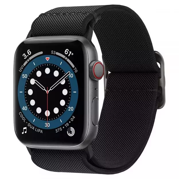 Spigen Fit Lite Strap for Apple Watch 4/5/6/7/8/9/SE/Ultra (42/44/45/49 mm) - Black 1