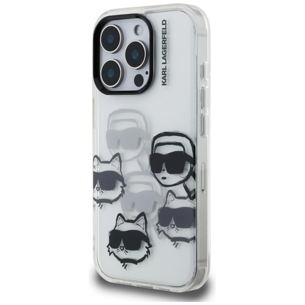 Karl Lagerfeld IML Multi K&amp C Head Pattern Case for iPhone 16 Pro Max - Transparent 1