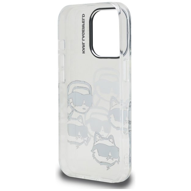 Karl Lagerfeld IML Multi K&amp C Head Pattern Case for iPhone 16 Pro Max - Transparent 6
