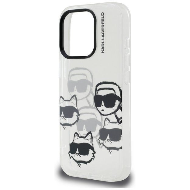 Karl Lagerfeld IML Multi K&amp C Head Pattern Case for iPhone 16 Pro Max - Transparent 5