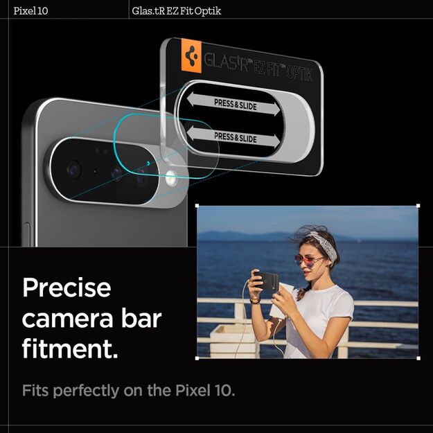 Spigen Optik Glas.tR Camera Protector 2-pack for Google Pixel 10 - Transparent 7