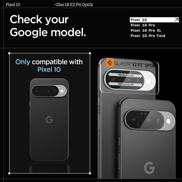 Spigen Optik Glas.tR Camera Protector 2-pack for Google Pixel 10 - Transparent 5
