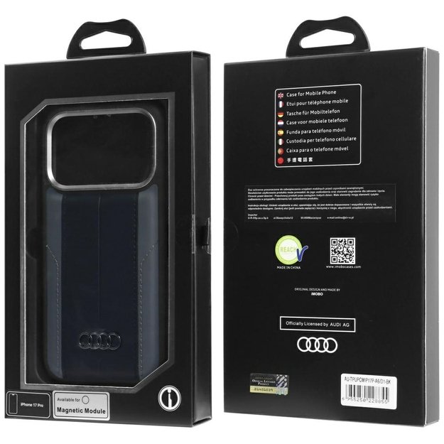 Audi A6 Synthetic Leather MagSafe Case for iPhone 17 Pro - Black 8