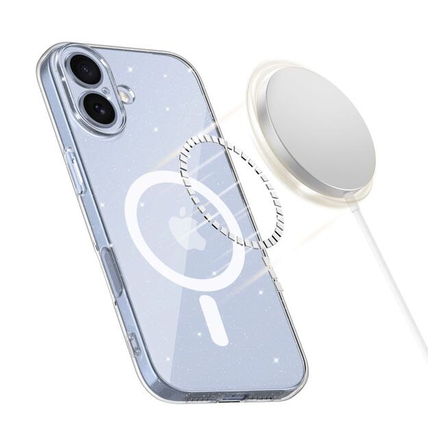 Tech-Protect FlexAir MagSafe Case for iPhone 17 - Clear Glitter 1