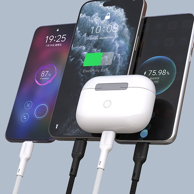 Dudao L9C 65W USB-C - USB-C Cable 1m - White 7