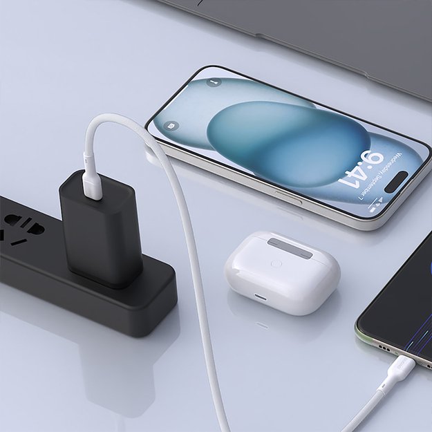 Dudao L9C 65W USB-C - USB-C Cable 1m - White 6