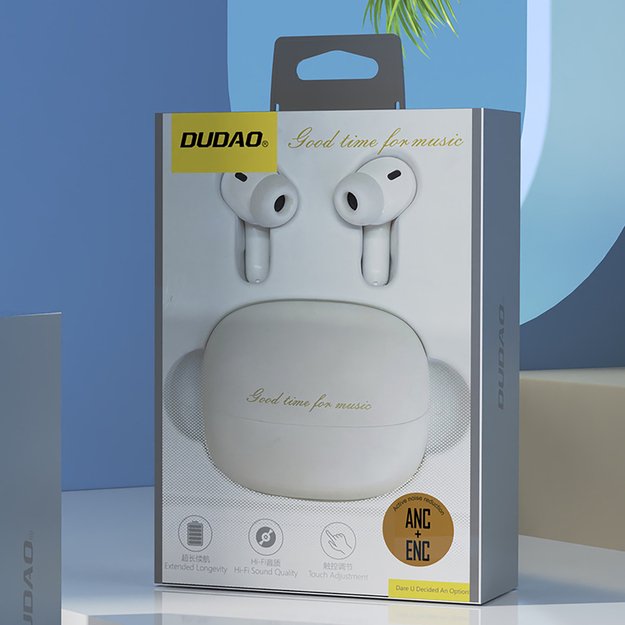 Dudao U21 TWS ANC ENC Bluetooth Wireless Headphones - White 7