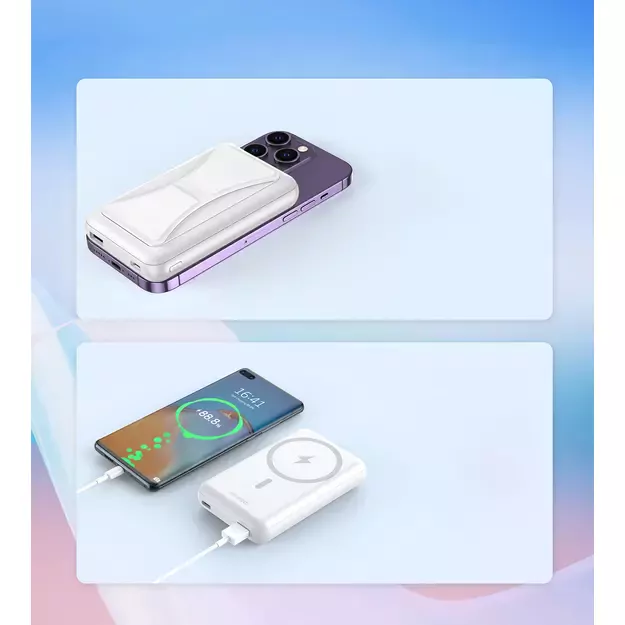 Powerbank Choetech B663 10000mAh 20W MagSafe USB-A / USB-C - white 5