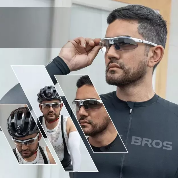 Rockbros 10002 polarizing cycling glasses - white 4