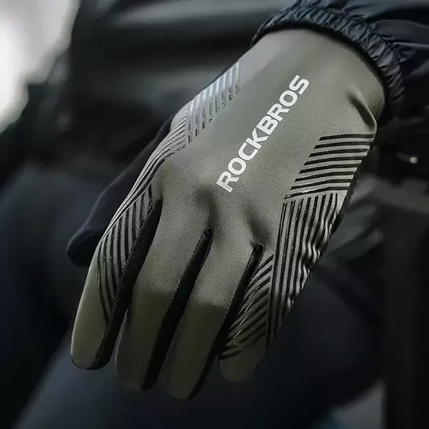 Rockbros 16110006003 shock-absorbing cycling gloves size L - green and black 8