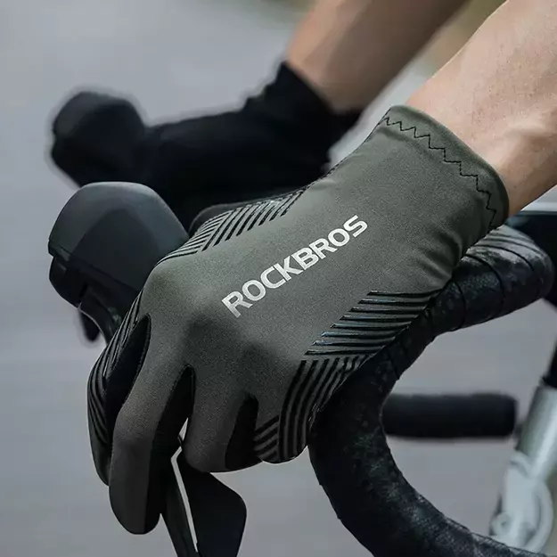 Rockbros 16110006003 shock-absorbing cycling gloves size L - green and black 3