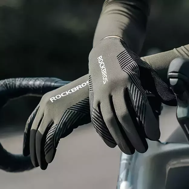 Rockbros 16110006003 shock-absorbing cycling gloves size L - green and black 7