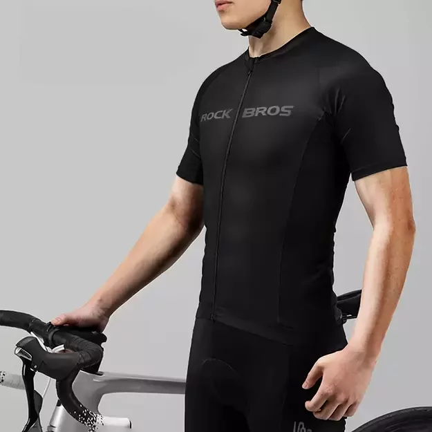 Rockbros 15120002004 short sleeve XL cycling jersey - black 5