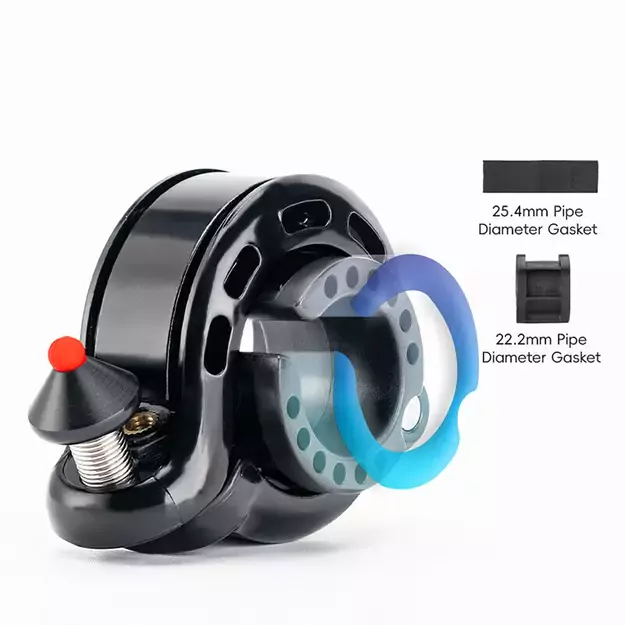 Rockbros 34210028001 Q-shaped bicycle bell - black 3