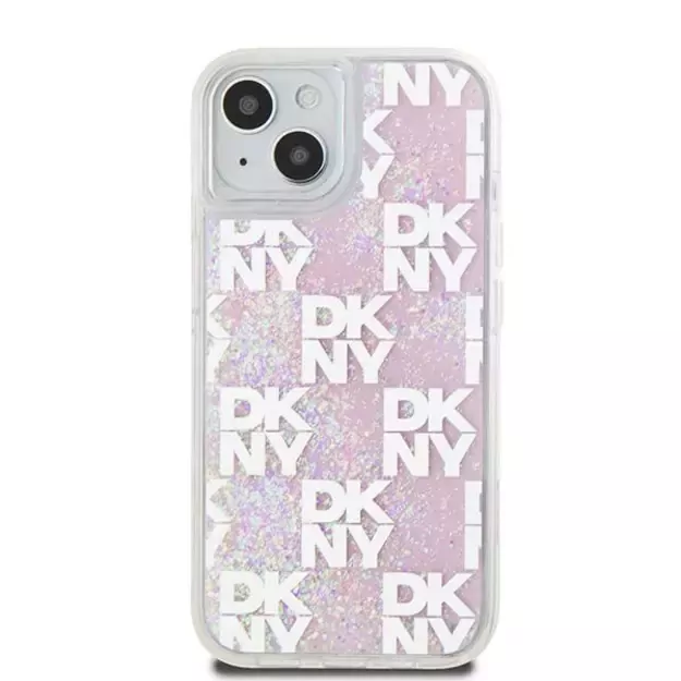 DKNY Liquid Glitter Multilogo case for iPhone 15 / 14 / 13 - pink 2