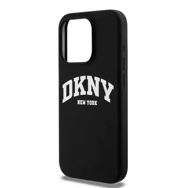 DKNY Liquid Silicone White Printed Logo MagSafe Case for iPhone 13 Pro / 13 - Black 5