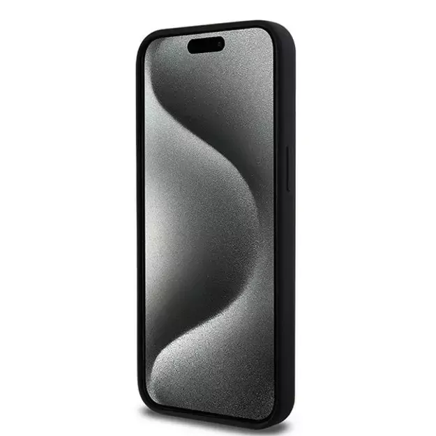 DKNY Liquid Silicone White Printed Logo MagSafe iPhone 14 Pro Max Case - Black 4