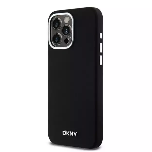 Etui DKNY Liquid Silicone Small Metal Logo MagSafe na iPhone 15 Pro Max - czarne 8