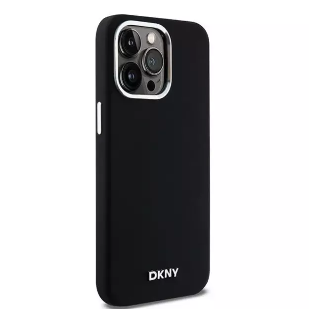 Etui DKNY Liquid Silicone Small Metal Logo MagSafe na iPhone 15 Pro Max - czarne 10
