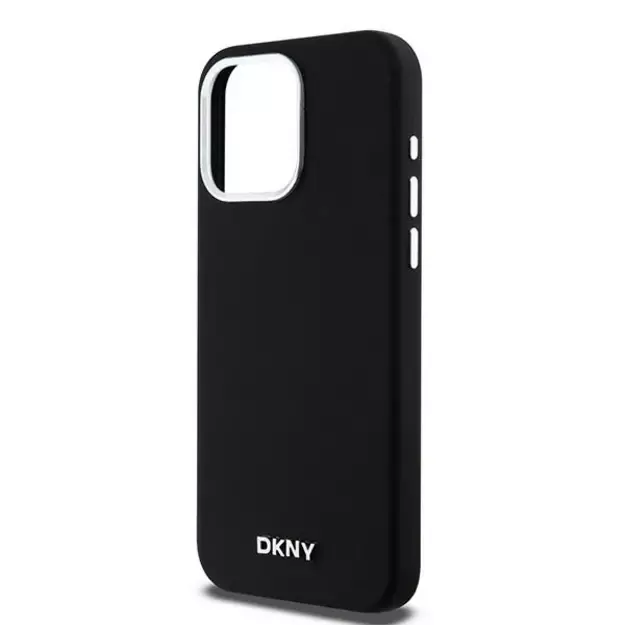 Etui DKNY Liquid Silicone Small Metal Logo MagSafe na iPhone 15 Pro Max - czarne 12