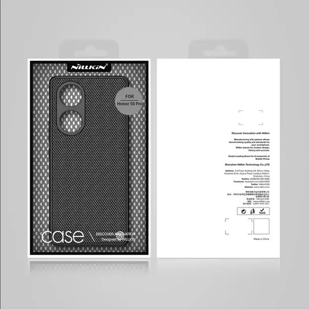 Nillkin Textured Case durable reinforced case with gel frame and nylon back for Honor 50 Pro black 4