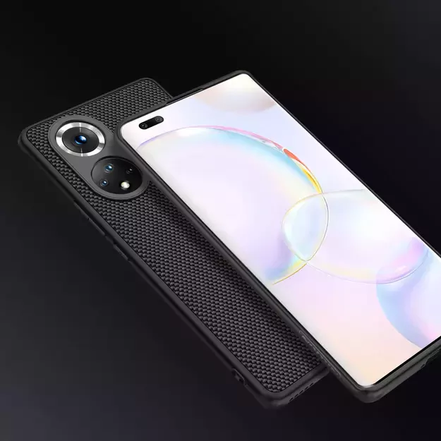 Nillkin Textured Case durable reinforced case with gel frame and nylon back for Honor 50 Pro black 9
