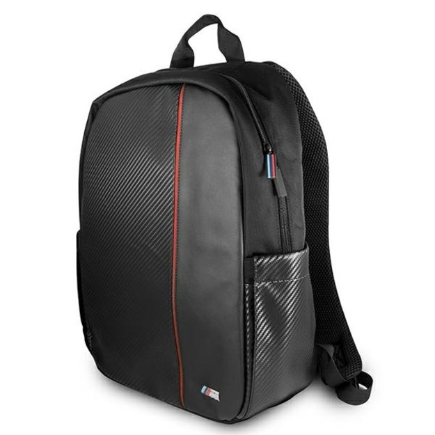 BMW Carbon Red Stripe backpack for a 16&quot  laptop - black 4
