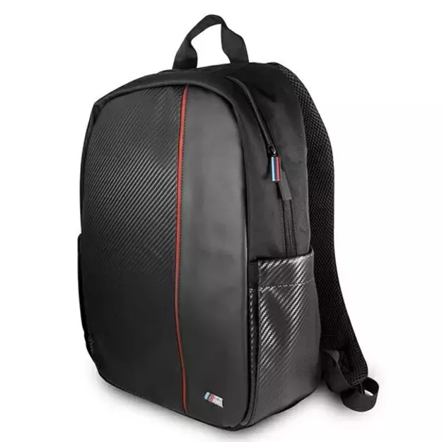 BMW Carbon Red Stripe backpack for a 16&quot  laptop - black 1