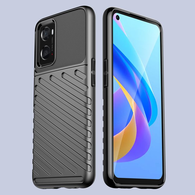 Thunder Case flexible armored cover for Oppo A76 / Oppo A36 / Realme 9i black 4