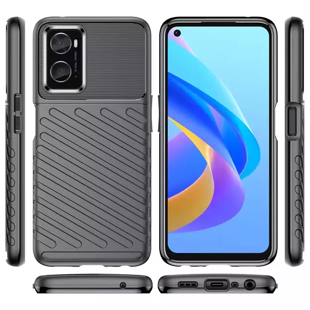Thunder Case flexible armored cover for Oppo A76 / Oppo A36 / Realme 9i black 13
