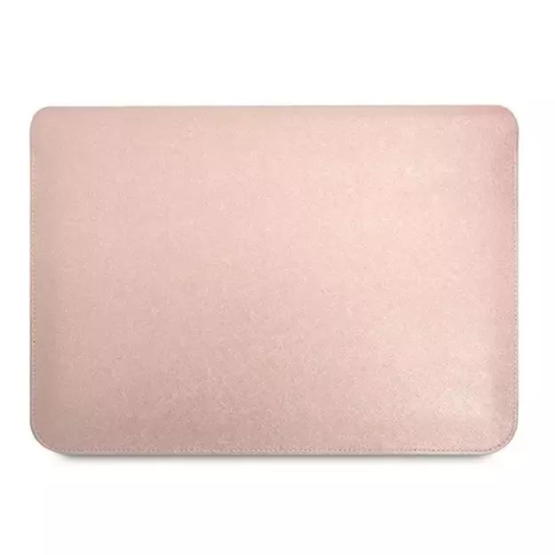 Guess Saffiano Triangle Logo case for a 16&quot  laptop - pink 2