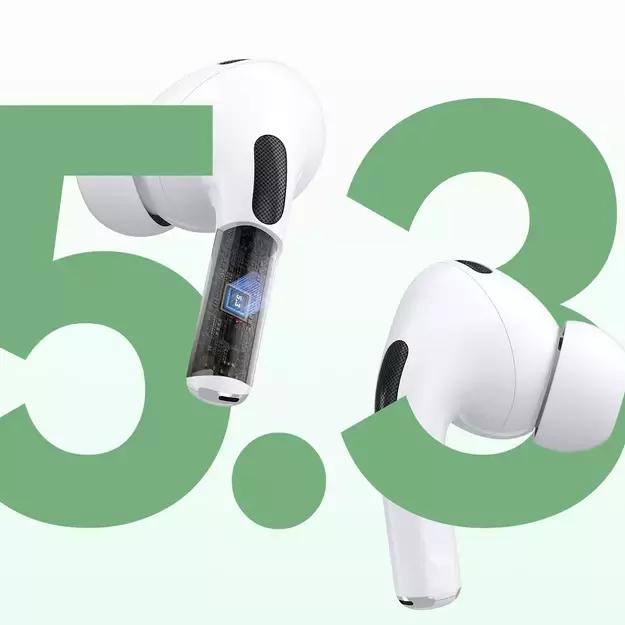 Dudao U19 in-ear TWS wireless Bluetooth 5.3 headphones with LED display - white 19