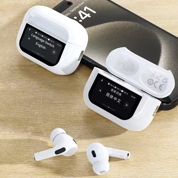Dudao U19 in-ear TWS wireless Bluetooth 5.3 headphones with LED display - white 17