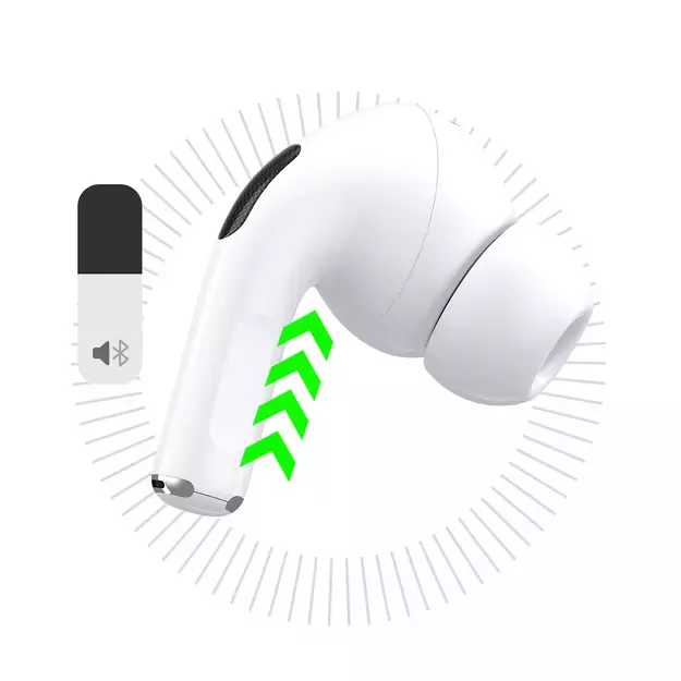 Dudao U19 in-ear TWS wireless Bluetooth 5.3 headphones with LED display - white 14