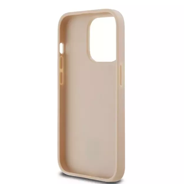 DKNY Leather Checkered Mono Pattern &amp  Printed Stripes case for iPhone 14 Pro - pink 13