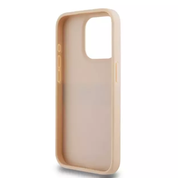 DKNY Leather Mono Stripe &amp  Metal Logo case for iPhone 15 Pro - pink 13