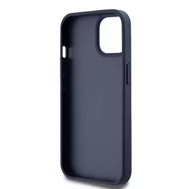 DKNY Leather Mono Stripe &amp  Metal Logo case for iPhone 15 / 14 / 13 - blue 13