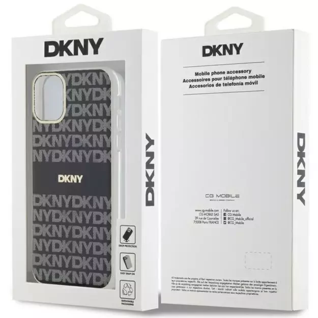 DKNY IML Mono &amp  Stripe MagSafe case for iPhone 11 / Xr - black 6