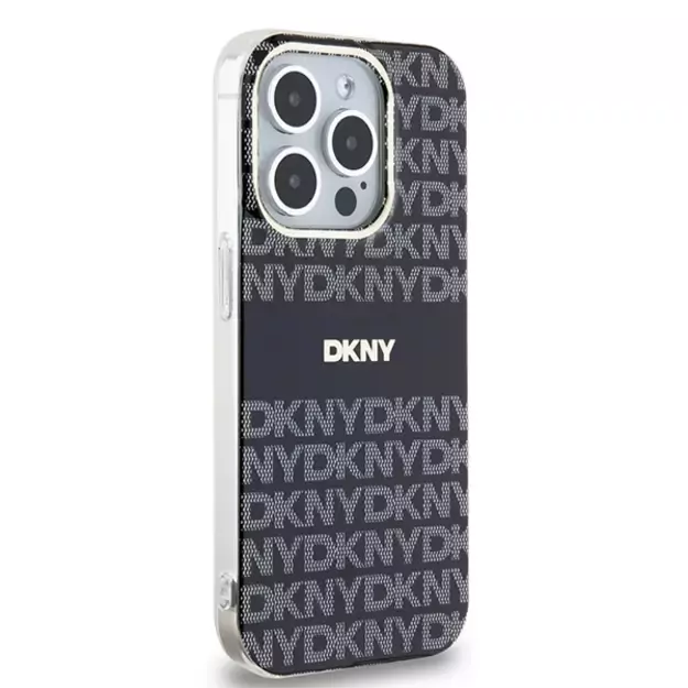 DKNY IML Mono &amp  Stripe MagSafe case for iPhone 15 Pro Max - black 14