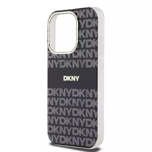 DKNY IML Mono &amp  Stripe MagSafe case for iPhone 15 Pro Max - black 2