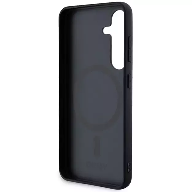 DKNY Leather Pattern Metal Logo MagSafe case for Samsung Galaxy S24 - black 12