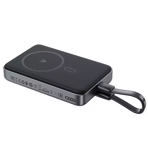 Powerbank Acefast M10 Magnetic 2x USB-C PD 30W with 15W Inductive Charging and USB-C Cable - Black 7