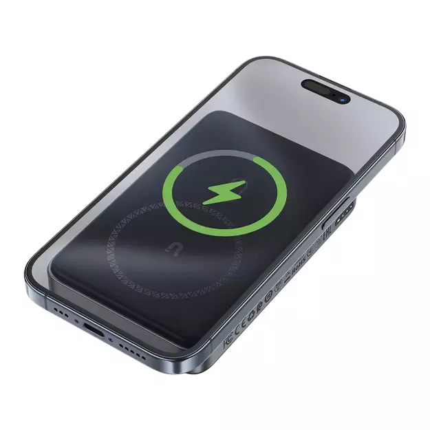 Powerbank Acefast M10 Magnetic 2x USB-C PD 30W with 15W Inductive Charging and USB-C Cable - Black 8