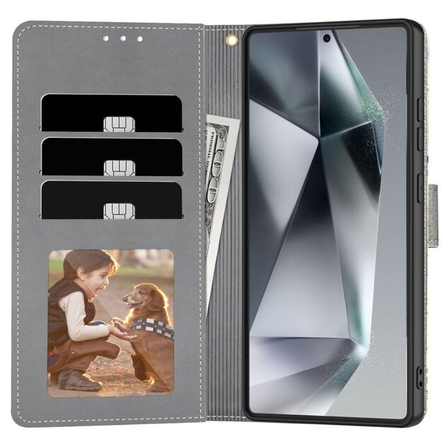 Tech-Protect Wallet Case for Samsung Galaxy A26 5G / A17 4G / 5G - Daisies with Leaves 1