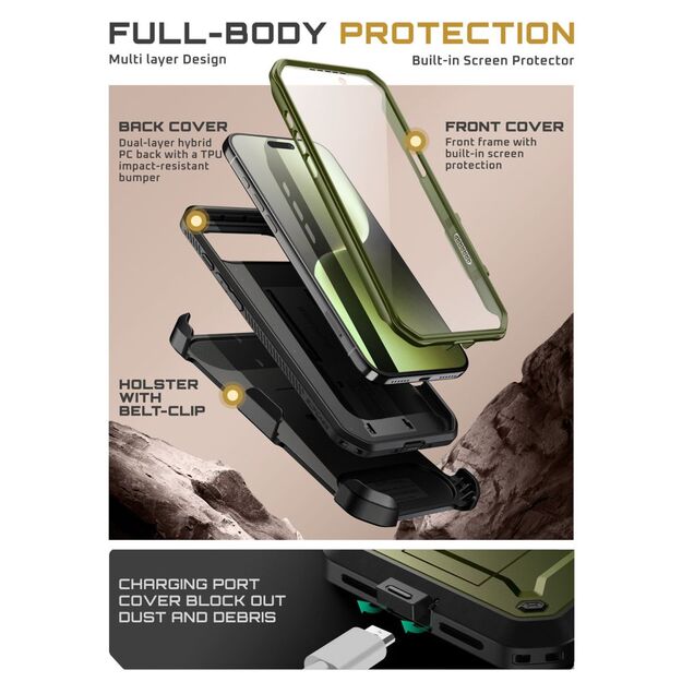 Supcase UB Pro Case for iPhone 17 Air - Green 3