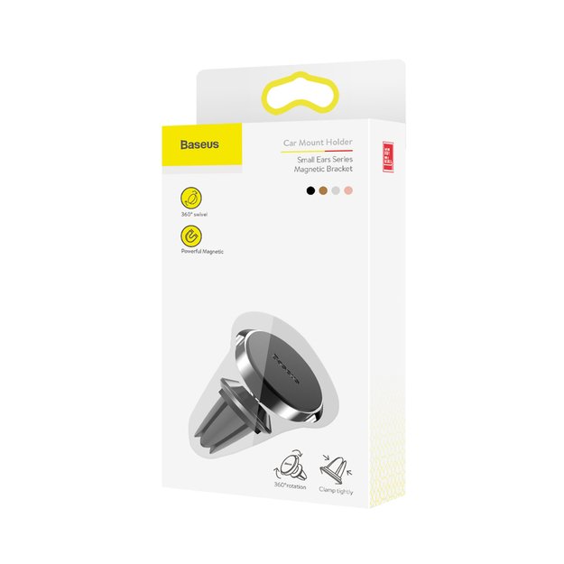 Baseus Small Ears Series SUER-A01 magnetic car air vent holder - black 5