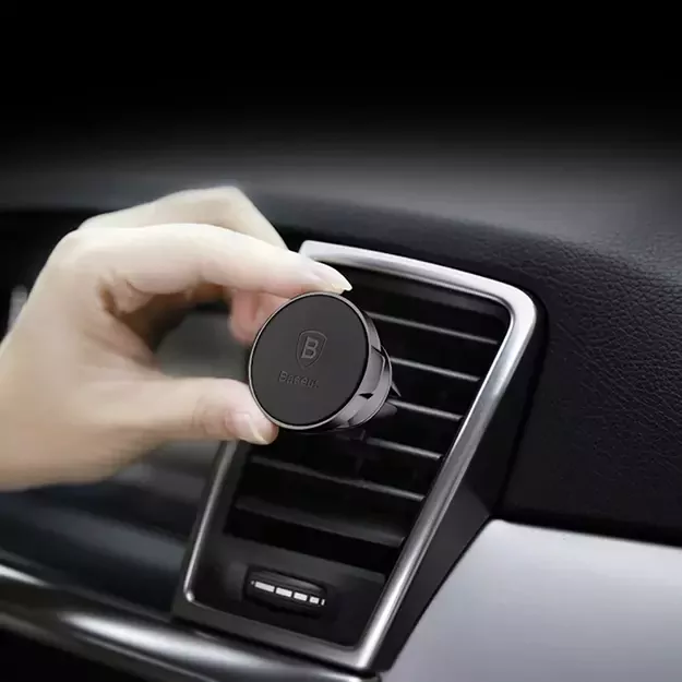 Baseus Small Ears Series SUER-A01 magnetic car air vent holder - black 9