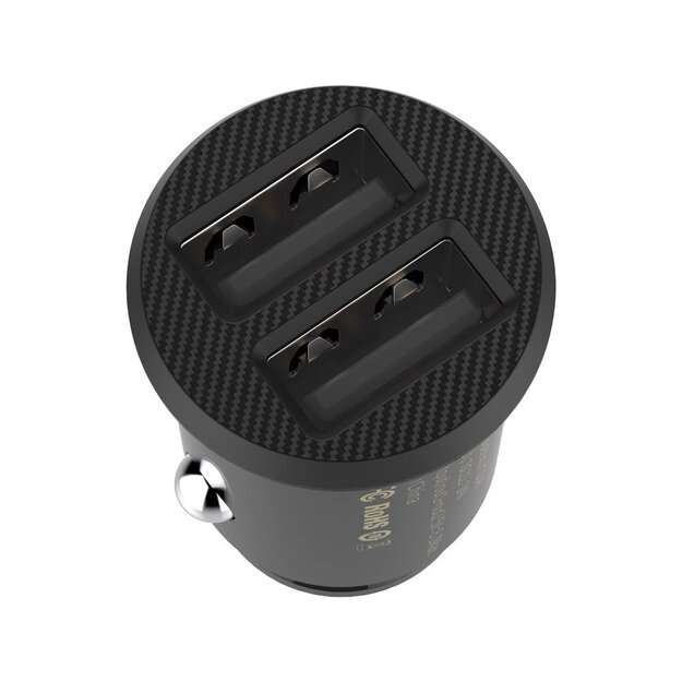 Baseus Grain Car Charger CCALL-ML01 mini charger 2x USB-A 3.1A - black 2