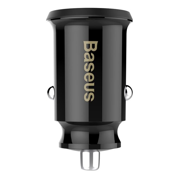 Baseus Grain Car Charger CCALL-ML01 mini charger 2x USB-A 3.1A - black 1